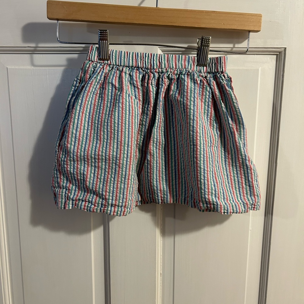 Crewcuts girls seersucker striped skirt, size 4-5